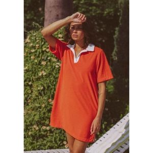 Trovata Birds of Paradis | Althea Terry Cloth Shirtdress Size XS